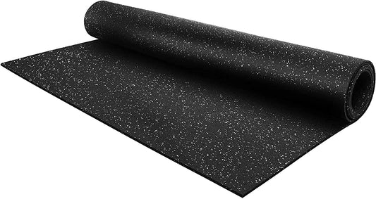 Flooring Inc 1/4" Tough Rubber Flooring Roll | Flexible Recycled Rubber Gym Floor Mats for Home Gym | Heavy Duty Rubber Mat for Home Gyms, Sheds, Horse Stall Mat or Trailer | 4’x10’ | Gray