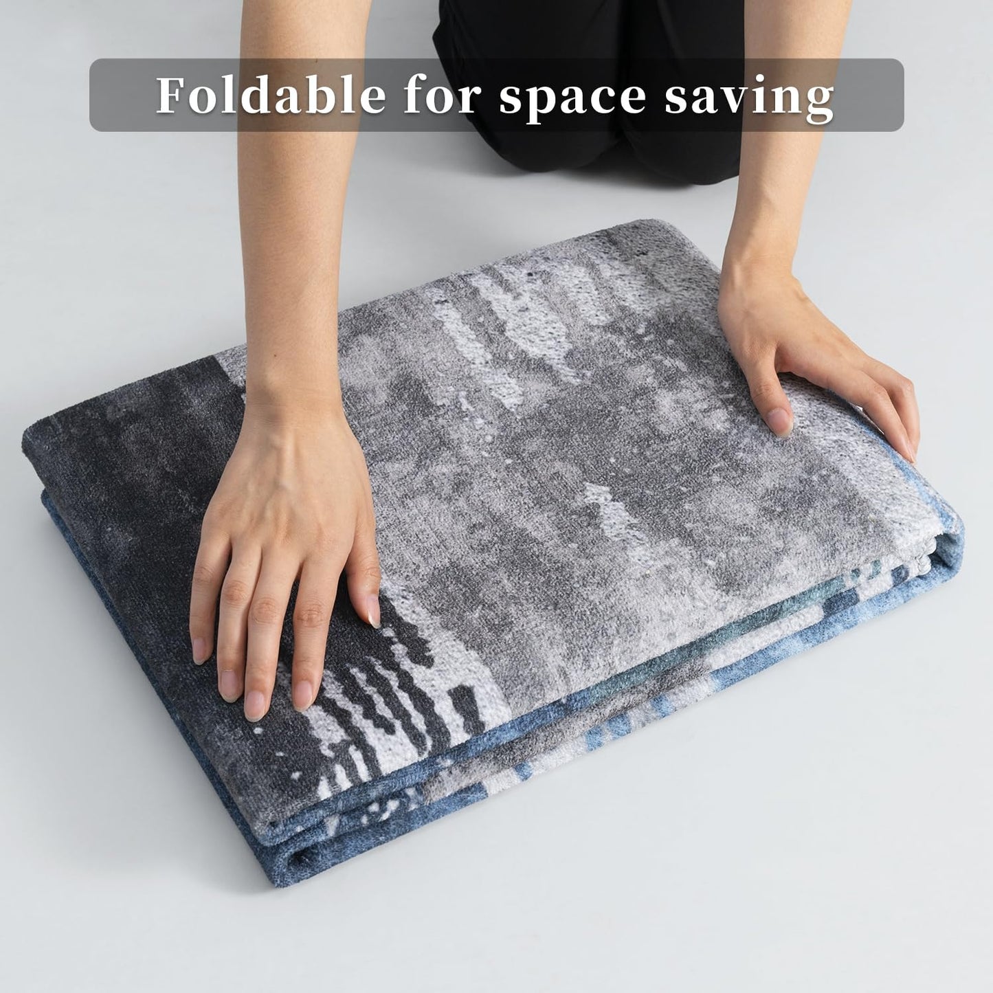 Ciicool Abstract Area Rug Indoor, 3x5 Washable Entryway Rug, Modern Soft Throw Rug with Non-Slip Backing Ideal for Bedroom Living Room Entrance Kitchen, Low-Pile Floor Carpet Doormat Blue Grey