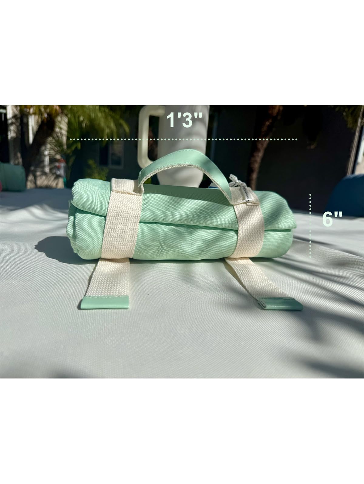 NOONOOJOOJOO Mist Picnic Blanket & Beach Mat – Canvas, Machine Washable, Large 4’9” × 6’3”