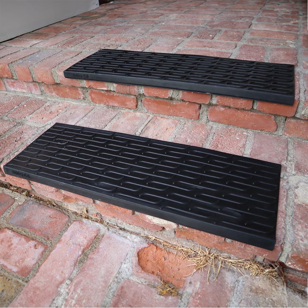 Rubber-Cal Chelsea Rubber Stair Mats - 9.75" x 29.125" - 6 Pack