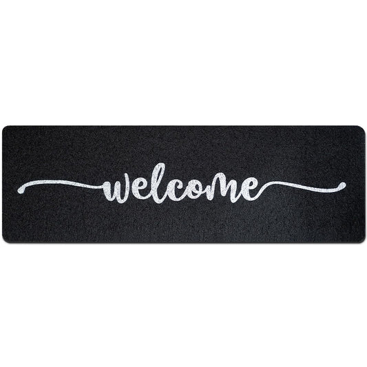 Tangren Long Doormat 48x 16 inch Front Door Mat Welcome Doormat Front Door Mat Welcome Floor Mat for Front Door Outdoor Indoor Porch Entrance Decor Black