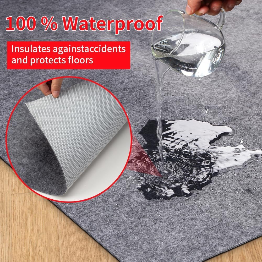 Waterproof Rug Pad Round 6-Foot Waterproof Non-Slip Rug Pad Non-Slip Rug Pads for All Floors and Finishes, Felt Pad for Hardwood Floors, Keeps Carpets in Place Soft and Safe (6TF)