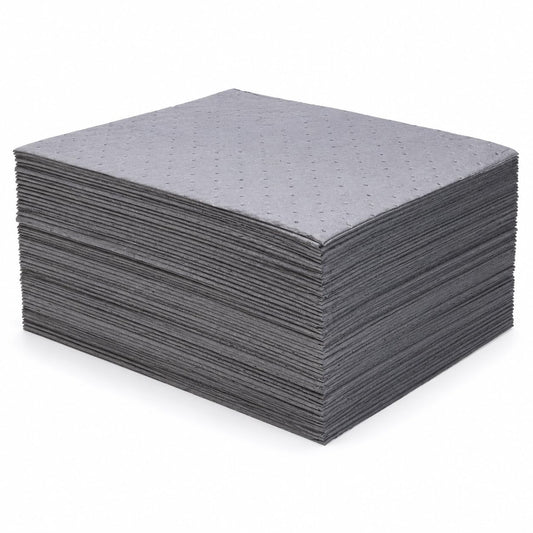 ATERET Oil Mat I Medium Weight Universal Absorbent Pad I 15" x 18" I 100 Universal Absorbing Pads I Grey