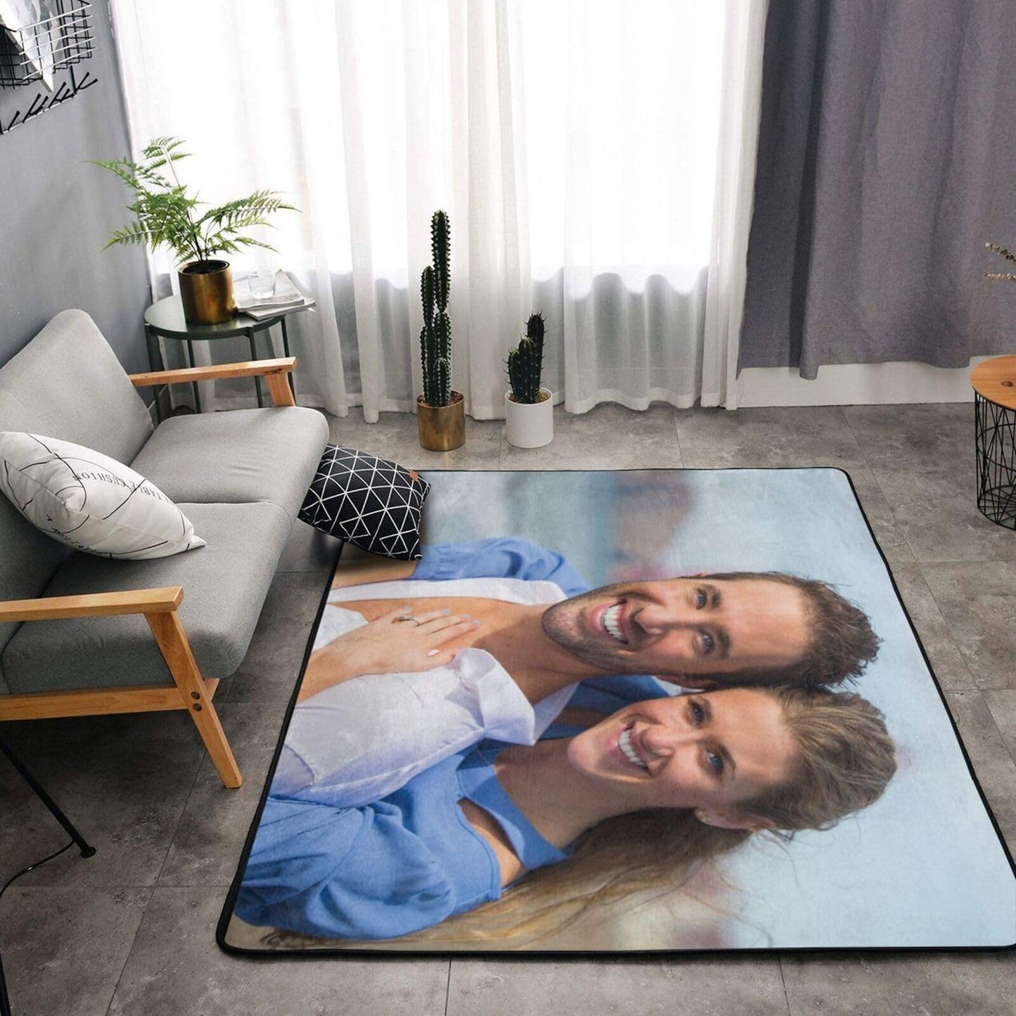 Custom Rug with Your Text Logo Picture Personalized Area Carpet Anti Slip Washable Door Mat Decorative for Bedroom Living Room Office Garden Balcony etc for Gifts 36"x24"
