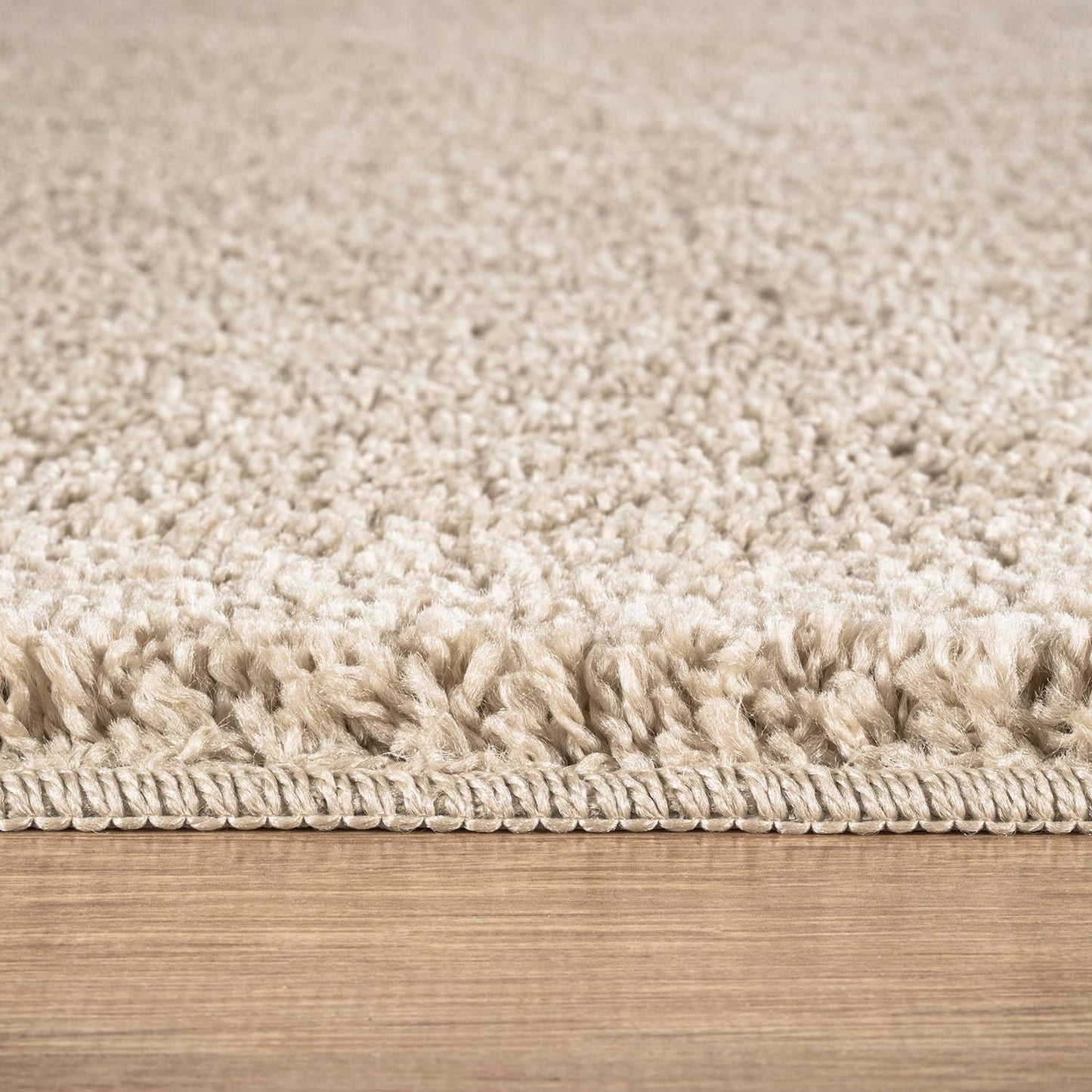Area Rug 3x5 Beige Washable Indoor Rug Ultra Plus 0.75 in Thick Pile Solid Non Slip Easy to Clean Non Shedding Indoor for Living Room Bedroom Kitchen Dining Room or Hallway (3 X 5 Beige)