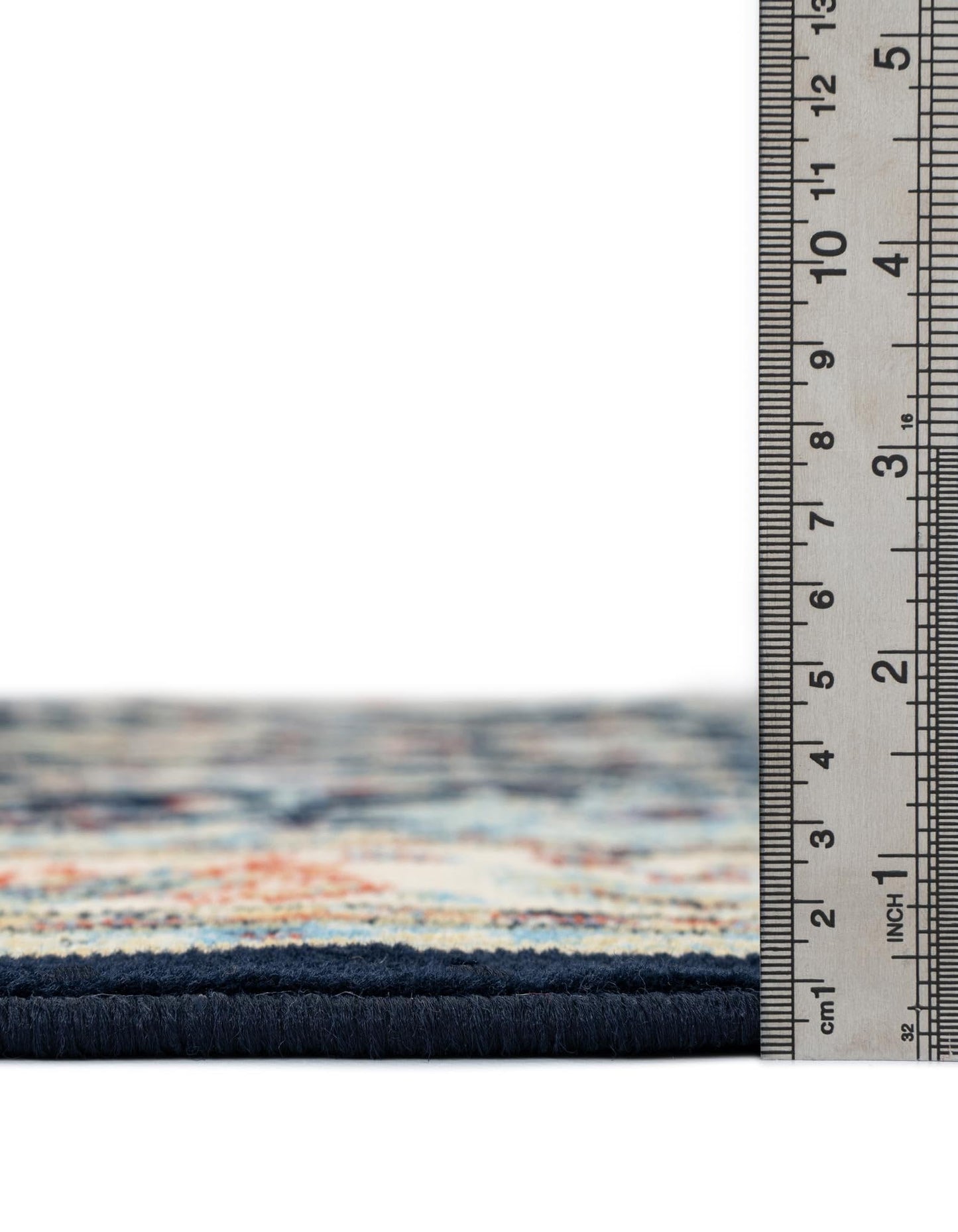 Unique Loom Sialk Hill Collection Area Rug - Washington (4' 1" x 6' 1" Rectangle, Navy Blue/ Cream)