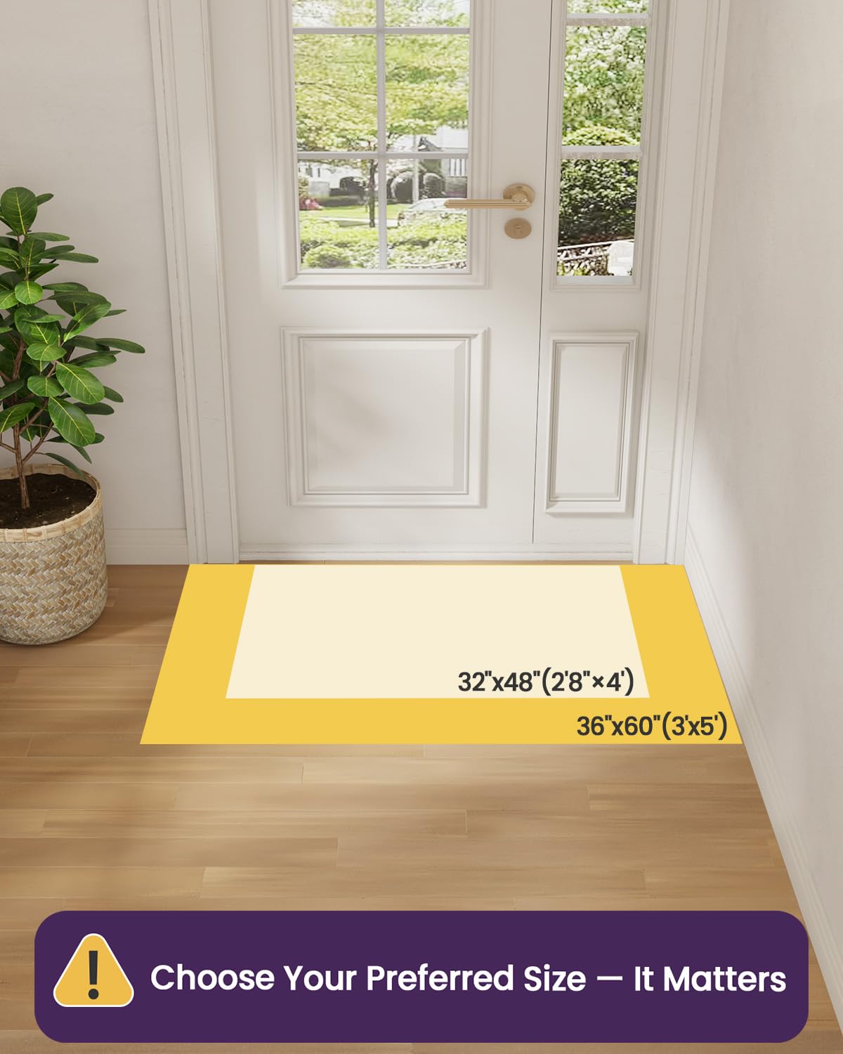 DEXI Front Door Mat Indoor Entrance, 3x5 Non Slip Entryway Doormat Dirt Trapper, Absorbent Entry Mats for Inside House, Patio, Porch, Dark Grey