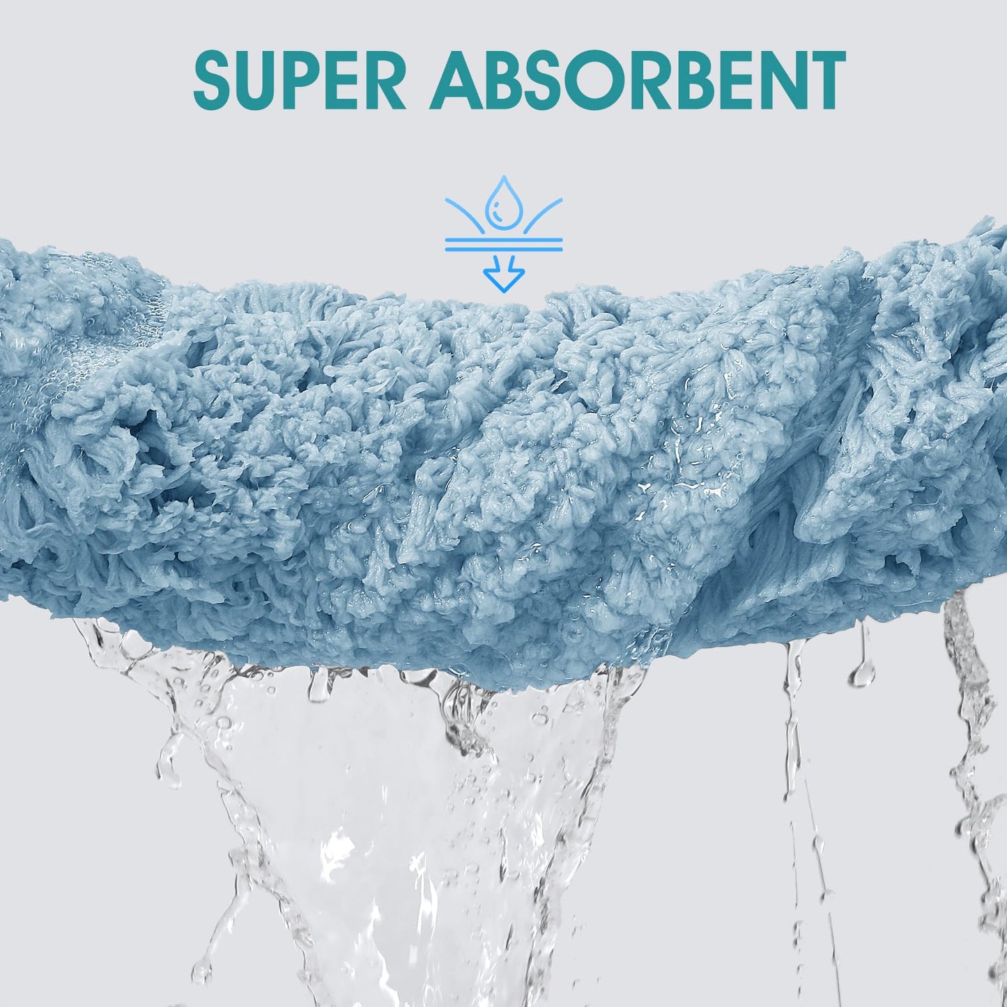 Microfiber Thick Bathroom Rugs, Flurry Non Slip Bath Rug, Ultra Soft Plush Absorbent Bathroom Mat, Machine Washable Luxury Toilet Rug Set, Bath Mat for Tab, Shower and Bathroom, Light Blue, 36"x24"