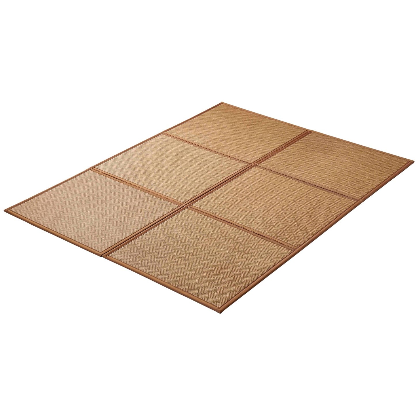 KITBRHOME Natural Rattan Floor Foldable Tatami Mat,Queen, 79" x 59" x 0.5"