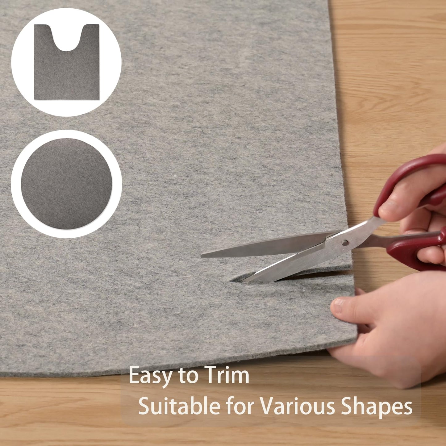 QJHOMO Non Slip Rug Pad 2x3 Feet Carpet Padding, Under Rug Padding Cushioned for Hardwood Floors, Thick Felt Cushion Carpet Pads for Area Rugs Non Skid Backing Runner Rug Mat