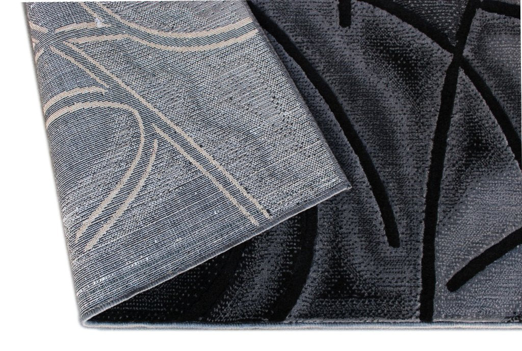 Masada Rugs, Modern Contemporary Area Rug, Red Grey Black. (8 Feet X 10 Feet)