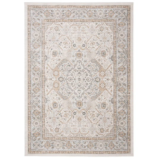 SAFAVIEH Isabella Collection Area Rug - 10' x 14', Cream & Beige, Oriental Design, Non-Shedding & Easy Care, Ideal for High Traffic Areas in Living Room, Bedroom (ISA916B)