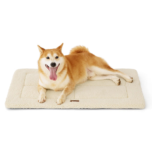 Bedsure Washable Dog Crate Bed for Large Dogs, Reversible Foam Floor Pet Mat, Versatile Lightweight Pet Crate Pad for Cages