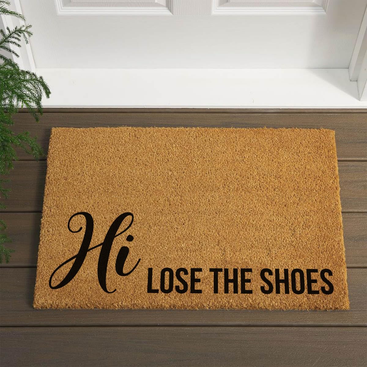 Funny Coir Doormat - Lose The Shoes, Take Off Your Shoes, Welcome Front Porch Decor For The Entrance Way Outdoor Personalized Rug With PVC Backing Non Slip, 23.6 x 15.7 Inch