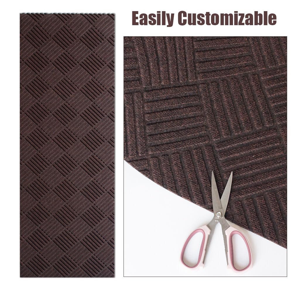 2' x 6' Non Slip Runner Rug for Hallway Indoor Outdoor, TPR Backed Carpet Runner for Entryway, Laundry, Kitchen, Garage, Custom Size Washable Floor Mat for High Traffic Areas