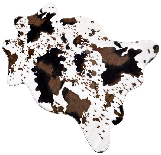MACEVIA Cowhide Rug Cute Cow Print Rugs Western Decor for Living Room Bedroom Faux Animal Area Carpet Non-Slip 43.3" L x 29.5" W(3.6ft x 2.4ft)