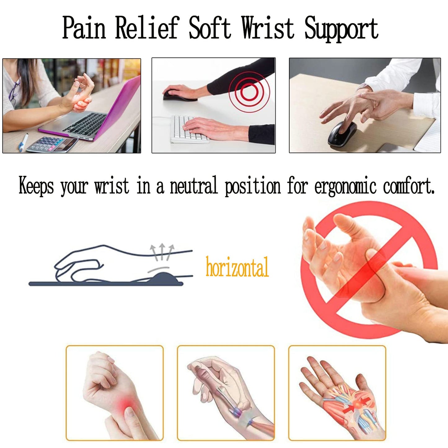 LONNAONE Wrist Rest Support Mouse Pad,Ergonomic Memory Foam Mouse Mat 9x10in Non-Slip Rubber Base Pain Relief Mousepad for Computer, Laptop(Loverly Pink Foam)