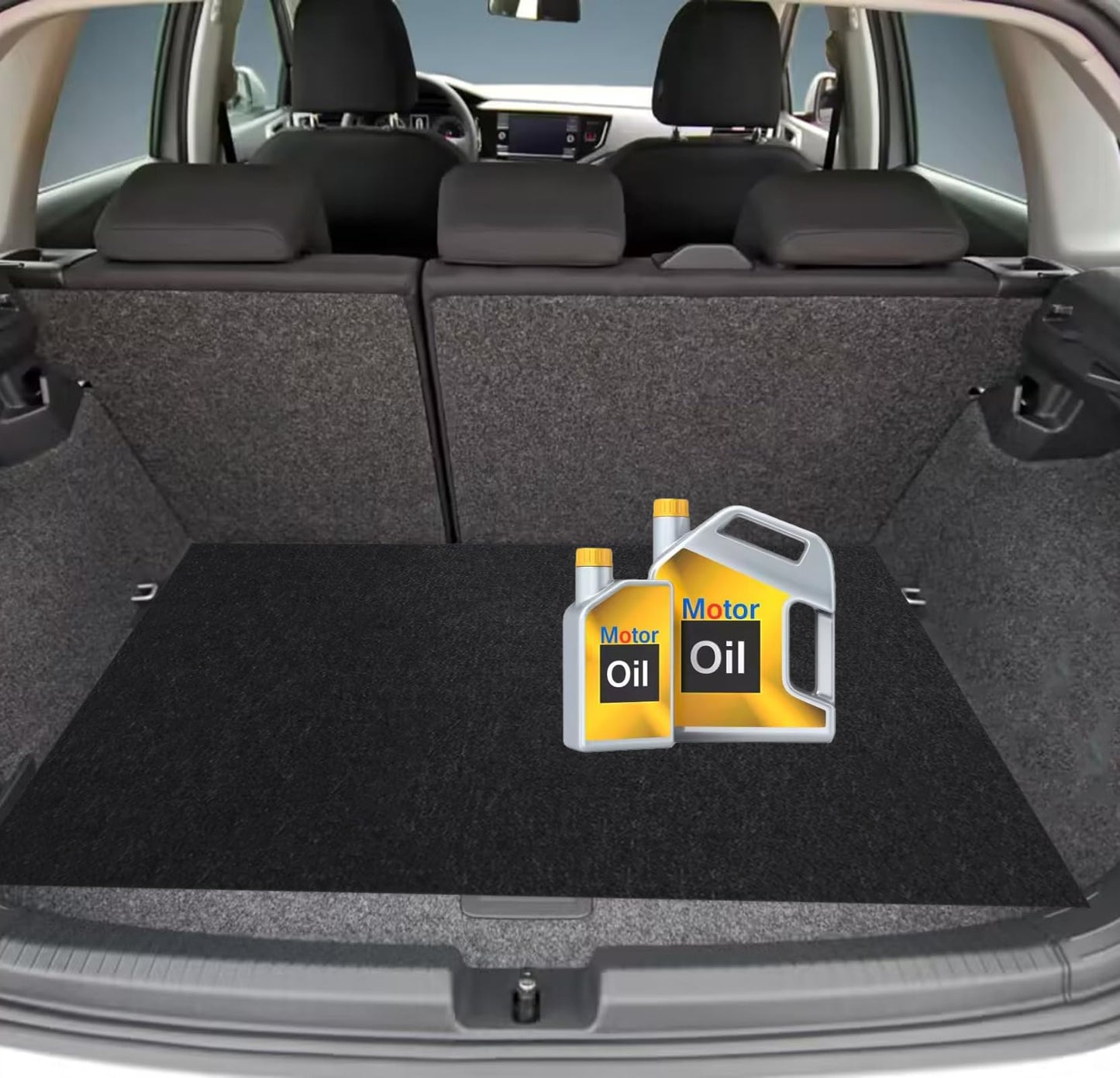 Nexboraque 2 Pack Garage Floor Mat, 60 x 36 Inch Oil Spill Mat for Under Car Driveway Mats with Waterproof Backing, Black Reusable Rubber Mat Garage Mat for Protecting Surfaces