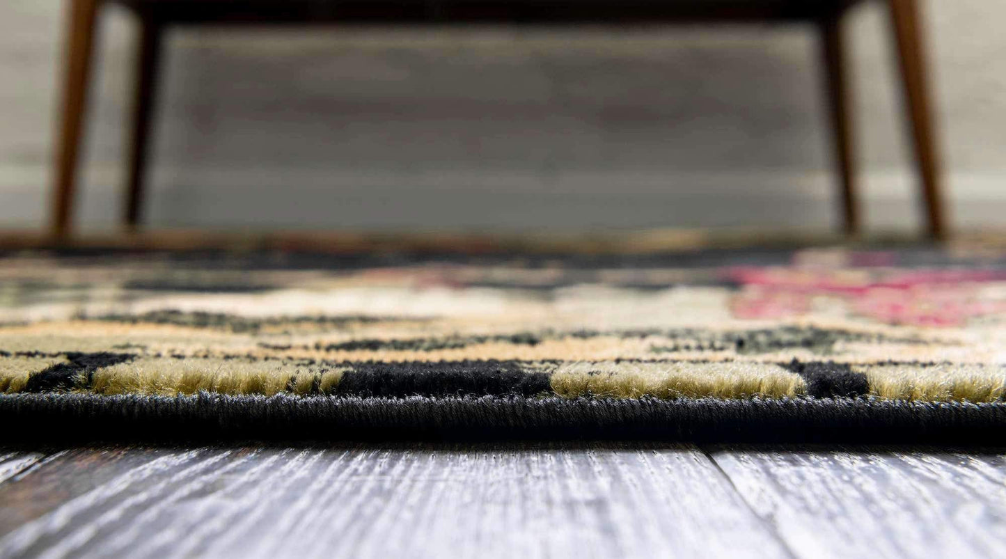 Unique Loom Barnyard Collection Area Rug - Farm (3' 3" x 5' 3" Oval, Black/ Cream)