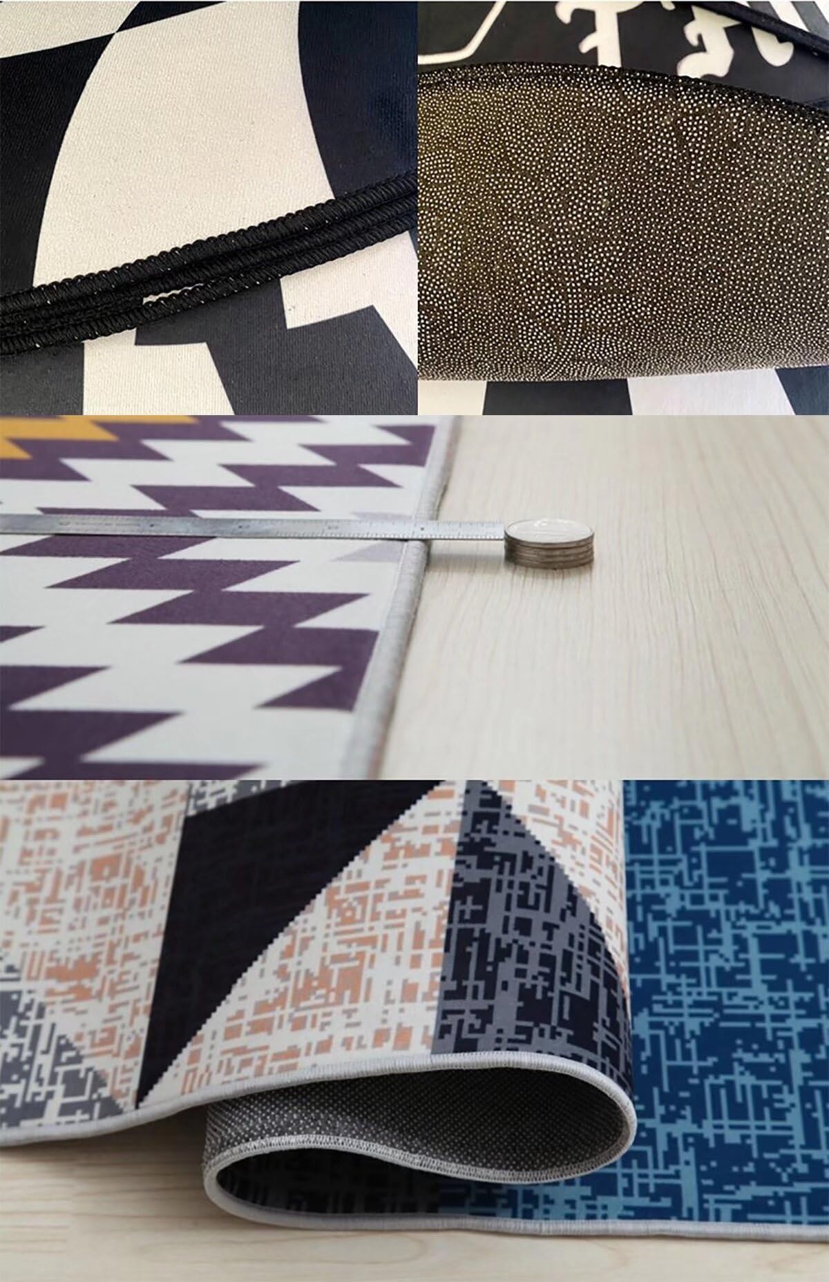 Marble Brick Bottomless Hole Area Rug for Living Room 3D Trap Optical Visual Illusion Rugs Kids Playroom Floor Carpet Mat Non-Slip,4'x6'