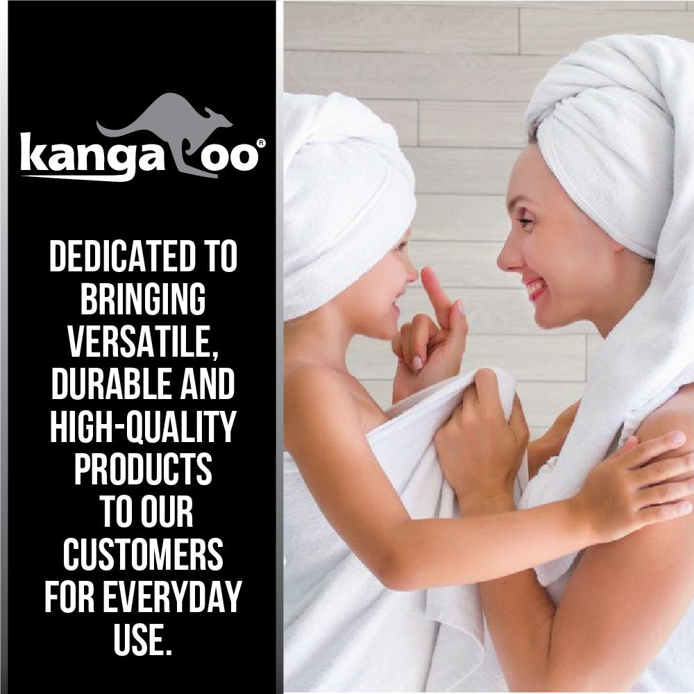 KANGAROO Bathroom Rugs, Chenille Soft Absorbent Bath Rug, Shaggy Shower Mat, Quick Dry Machine Wash Bathmat, Plush Carpet Mats for Tub, Bathtub and Room Home Decor Accessories, 30x20, Seafoam