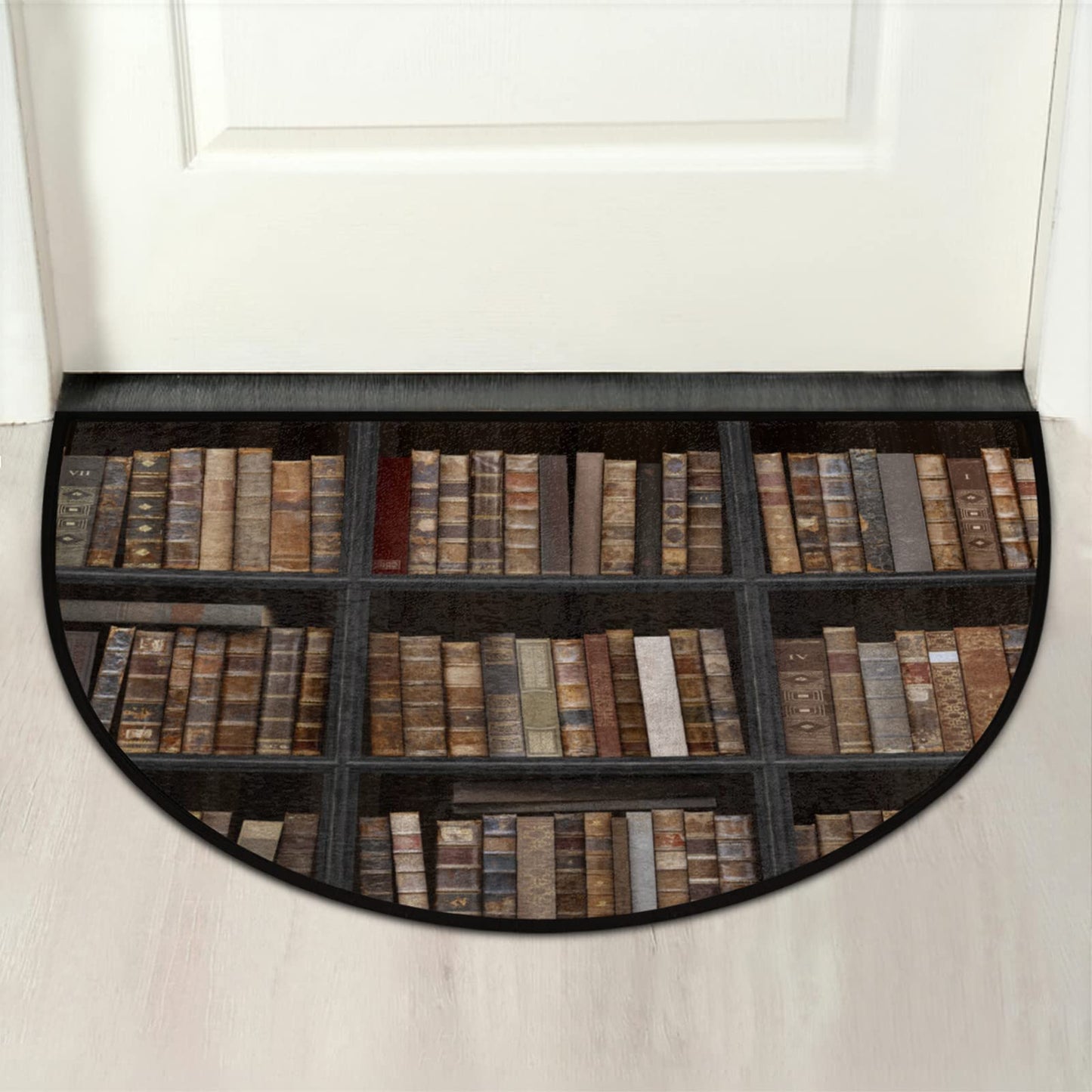 Book Shelf Half Round Doormat Semi Circle Rug Half Moon Rug Entryway Mat