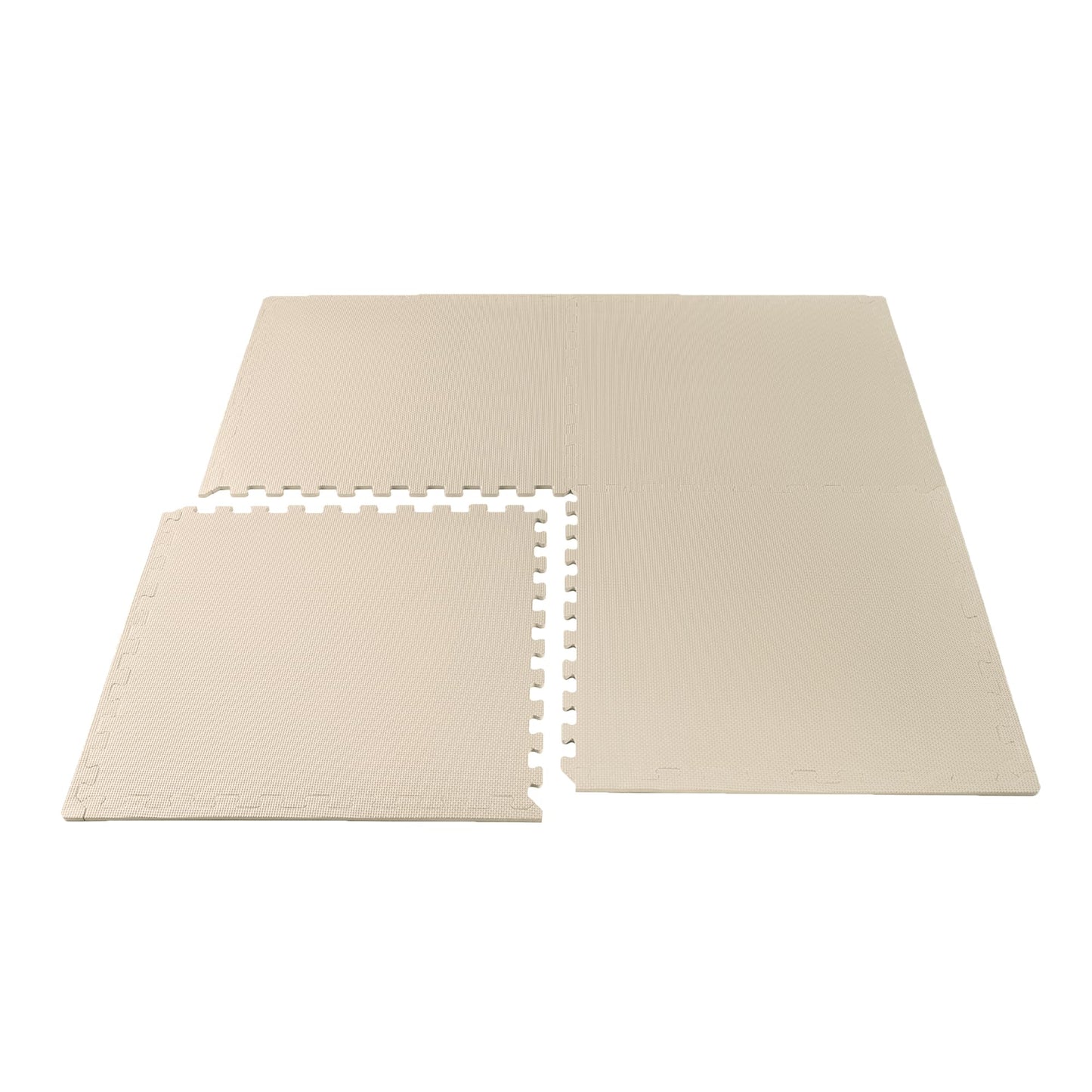 We Sell Mats 1/2" Thick Multipurpose EVA Foam Exercise Floor Mat, Interlocking Tiles, Anti-Fatigue for Home or Gym, 24 in x 24 in, 4 Tiles, Sand