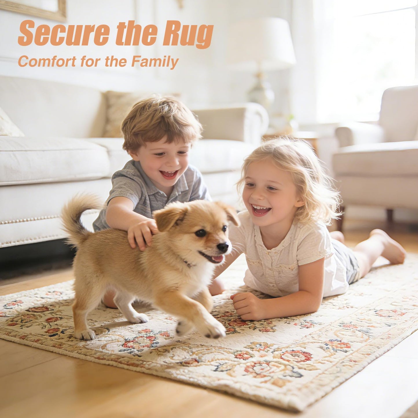 TravLand Non-Slip Rug Pad 6x9 Ft – 6'x9' PVC Anti-Slip Carpet Gripper Mat, 6 by 9 Feet Non Slip Pad for Area Rugs, Under Rug Padding for Hardwood Floors, Carpet Gripper Mat for Floors