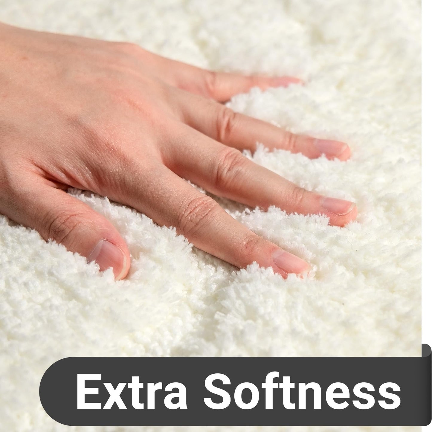 DEXDE White Bathroom Rugs 24x60, Non Slip Washable Absorbent Long Bathroom Mat Runner Rug Plush Fluffy Ultra Soft Microfiber Thick Matts for Bathroom, Floor, Shower, Home Decor Accessories