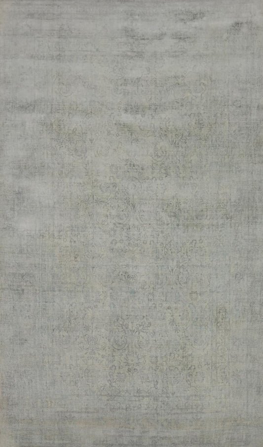 Rug Source Transitional Collection, 5x8 Rug, Hand Knotted Beige & Ivories Geometric Rug, Oriental Viscose Silk Carpet for Foyer, Entryway and Hallway
