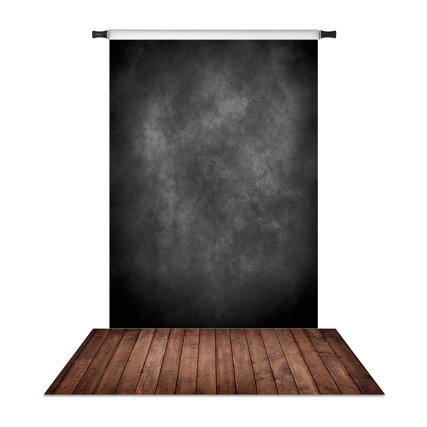 Kate Black Photography Backdrop(10x7ft) & Brown Wooden Floor Mat(8x5ft)