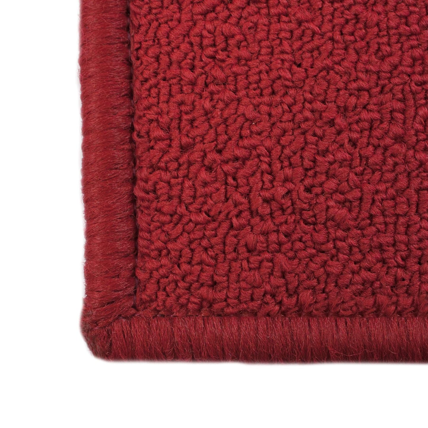 Ritz Solid Accent Rug: 18" x 30" Stain Resistant Kitchen or Living Room Floor Mat, Latex Backing, Machine Washable, Red