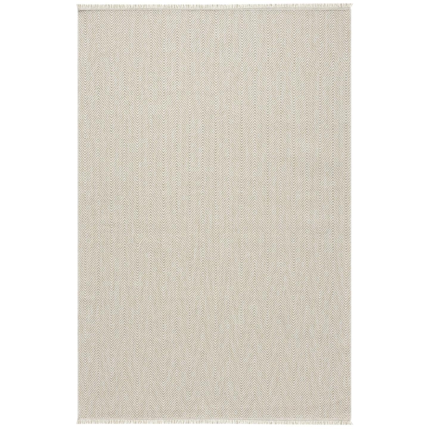LUXE WEAVERS Modern Zig Zag Area Rug, Neutral Carpet, Cream 5x7