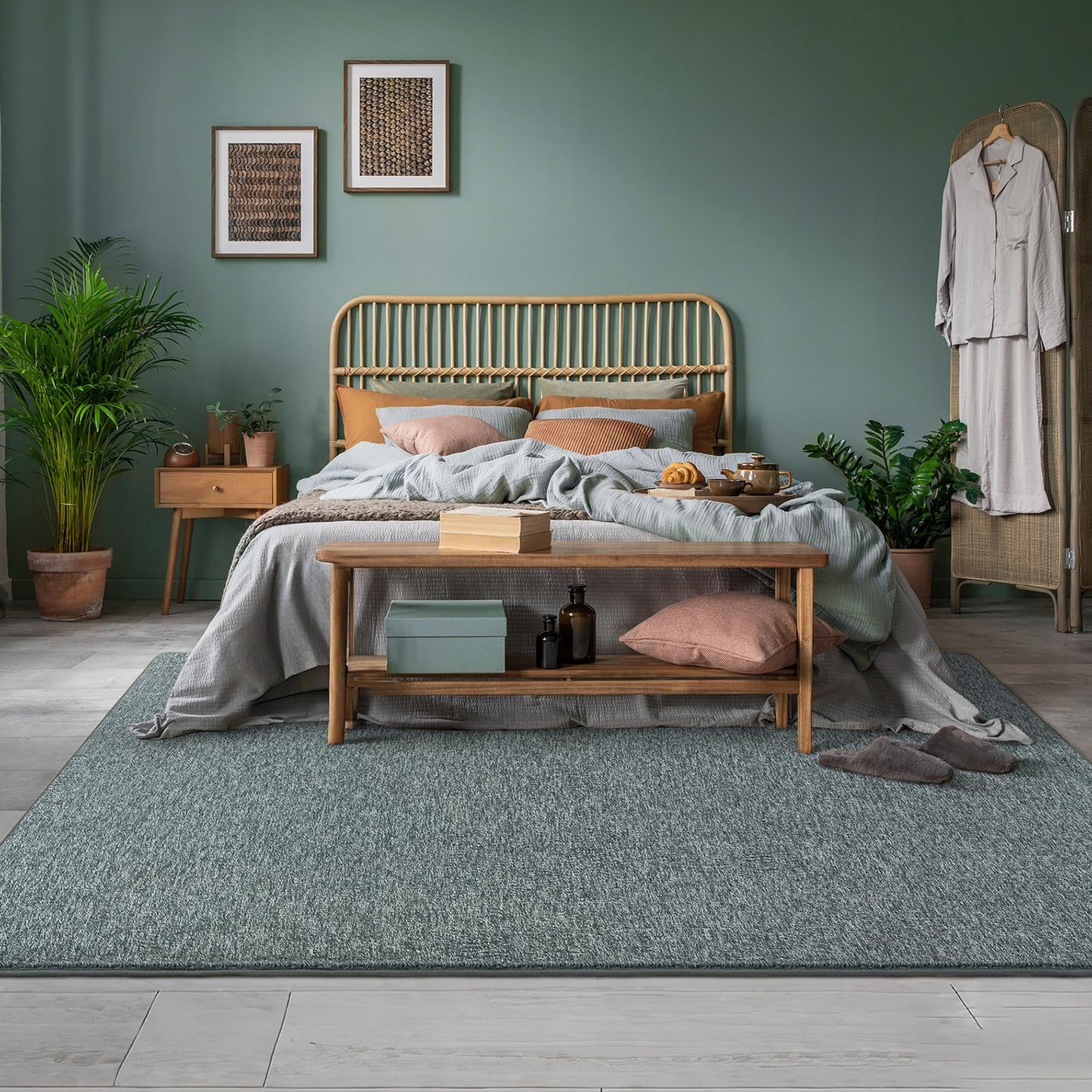AROGAN Small Washable Area Rugs for Bedroom, 2×4 Runner Rug with Memory Foam for Hallway, Non Slip Fluffy Carpet Indoor Rug Runner for Kitchen, Bedside, Entryway Bathroom Home Decor, Grey