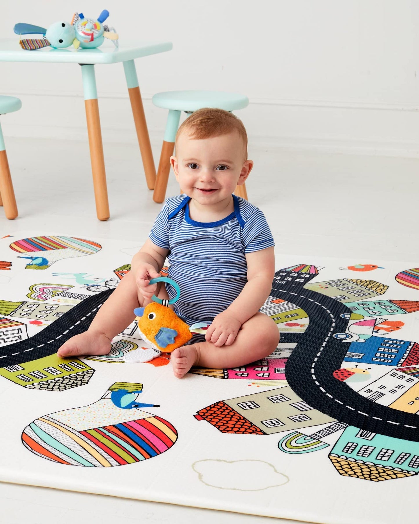 Skip Hop Baby Play Reversible Foam Floor Mat, Vibrant Village, 86" X 52",