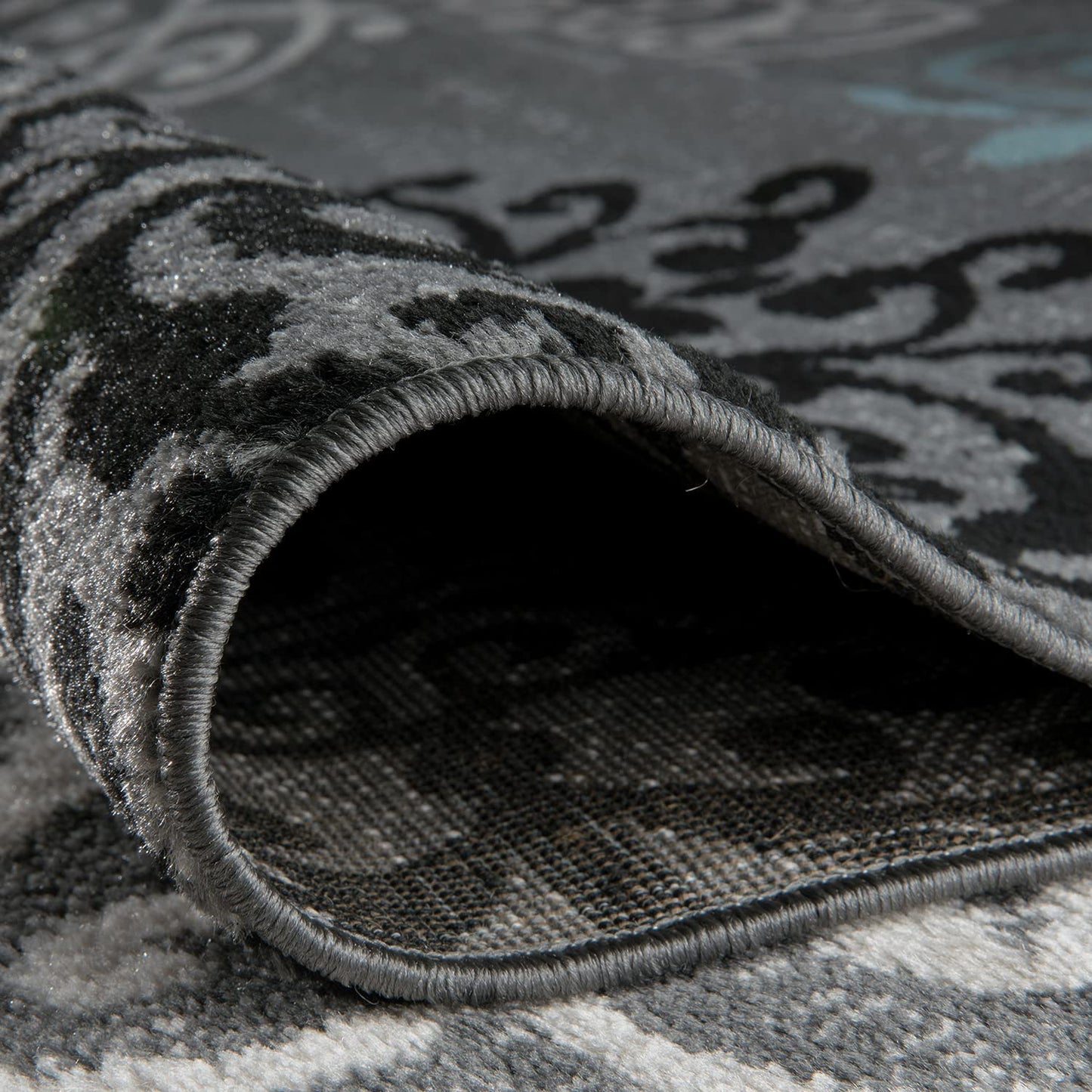 Rugshop Contemporary Modern Floral Carpet Alfombras Perfect for high Traffic Areas of Your Living Room,Bedroom,Home Office,Kitchen Area Rug 5'3" x 7'3" Gray