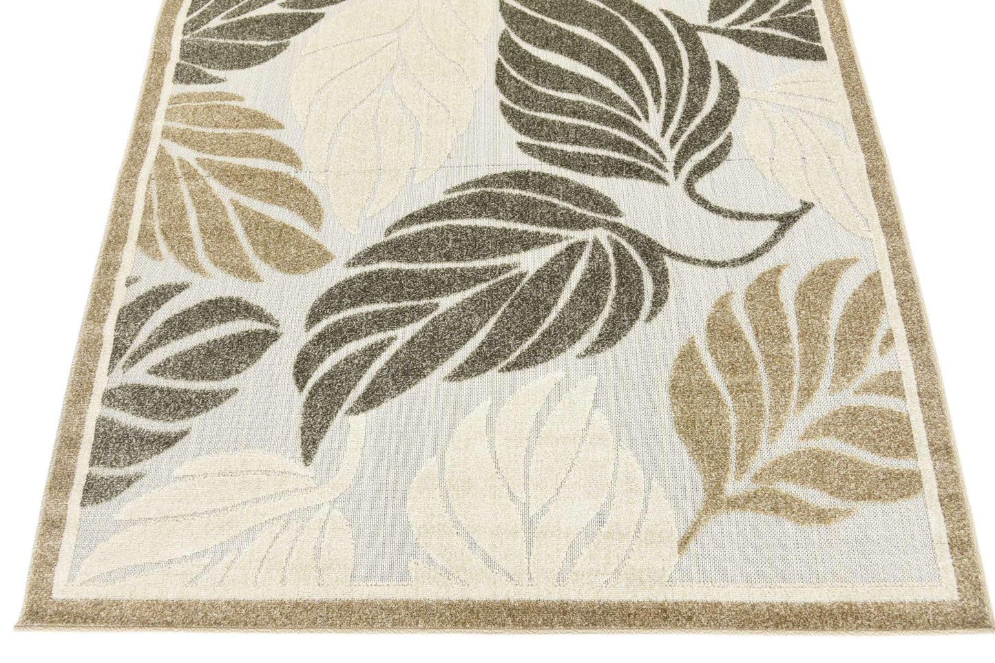 Unique Loom Outdoor Botanical Collection Area Rug - Augusta (5' 1" x 8' Rectangle, Beige/ Ivory)
