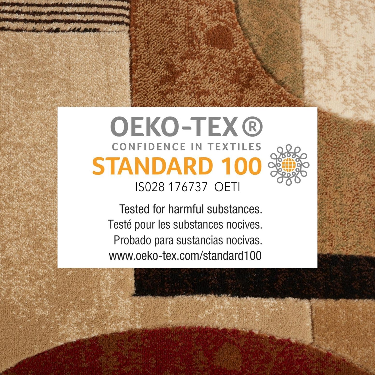 Home Dynamix Tribeca Jasmine Modern Area Rug, Abstract Brown/Green 5'2"x7'2"