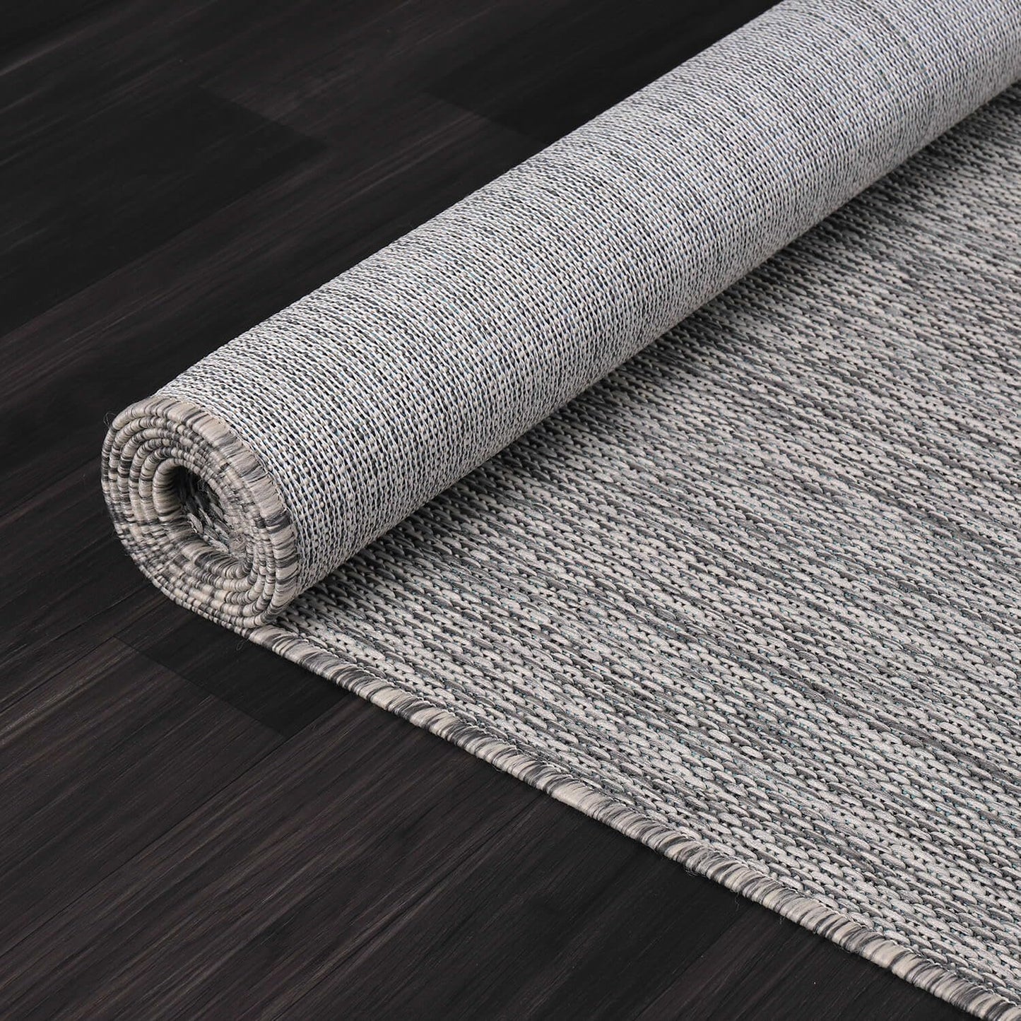 Beverly Rug Indoor Outdoor Rug 9x12, Washable Outside Carpet for Patio, Deck, Porch, Solid Modern Area Rug, Water Resistant, Silver Gray