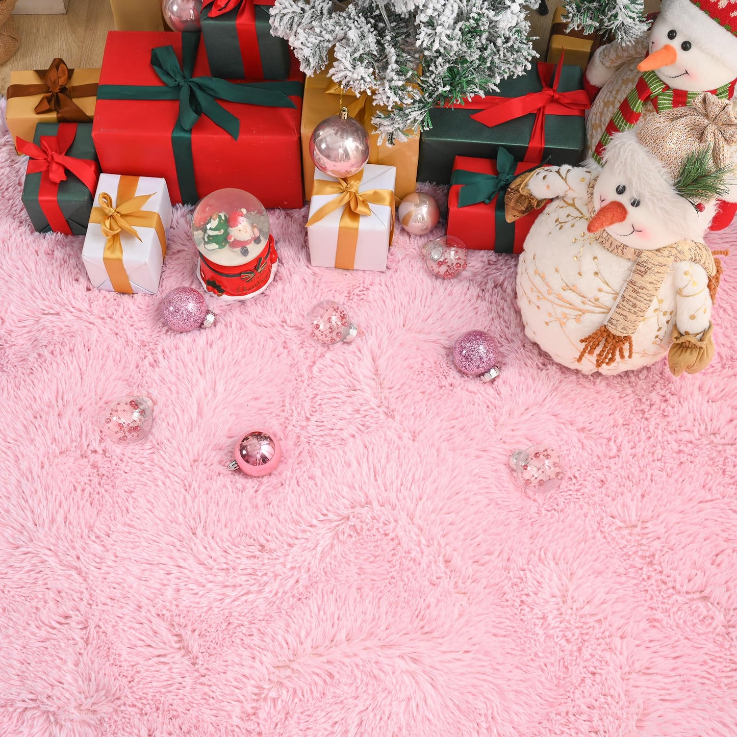 Keeko Pink Runner Rugs for Bedroom Girls Room, 2x8 Fluffy Bedside Kids Room Rug Shag Cute Indoor Baby Rugs Fuzzy Modern Area Carpet for Teen Kid Girl Child Nursery Living Room Dorm Decor