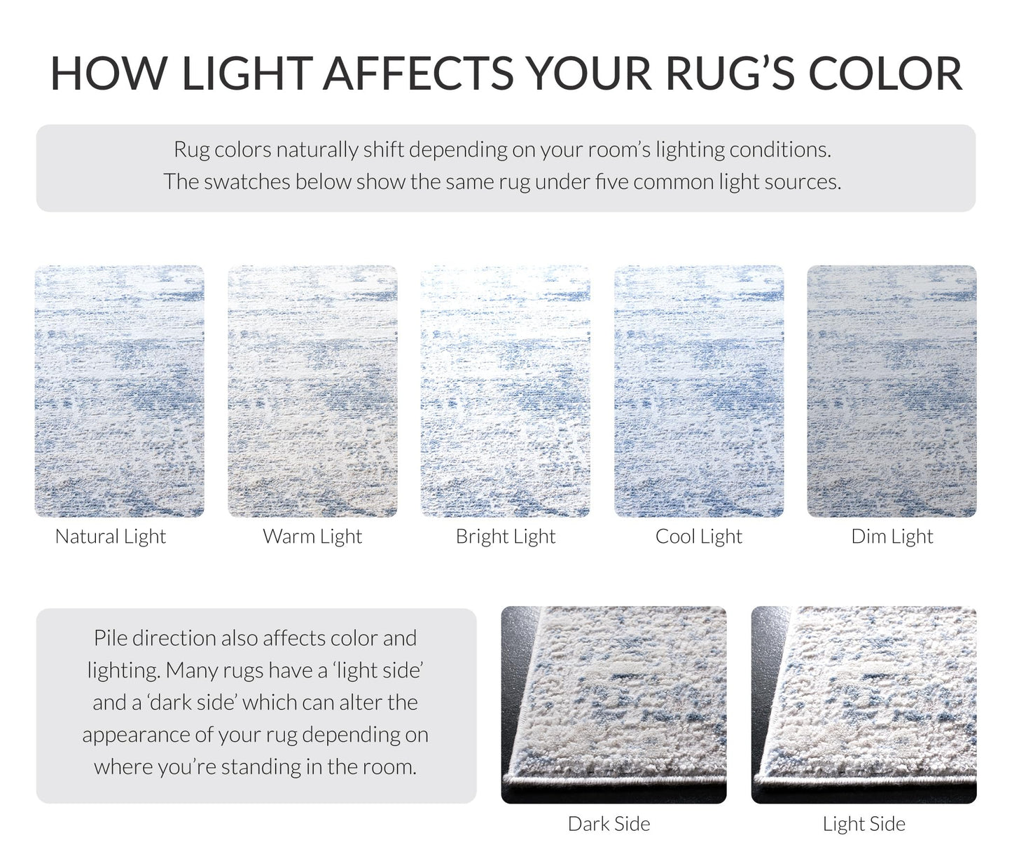 SAFAVIEH Amelia Collection Area Rug - 9' Square, Ivory & Blue, Modern Abstract Design, Non-Shedding & Easy Care, Ideal for High Traffic Areas in Living Room, Bedroom (ALA700A)