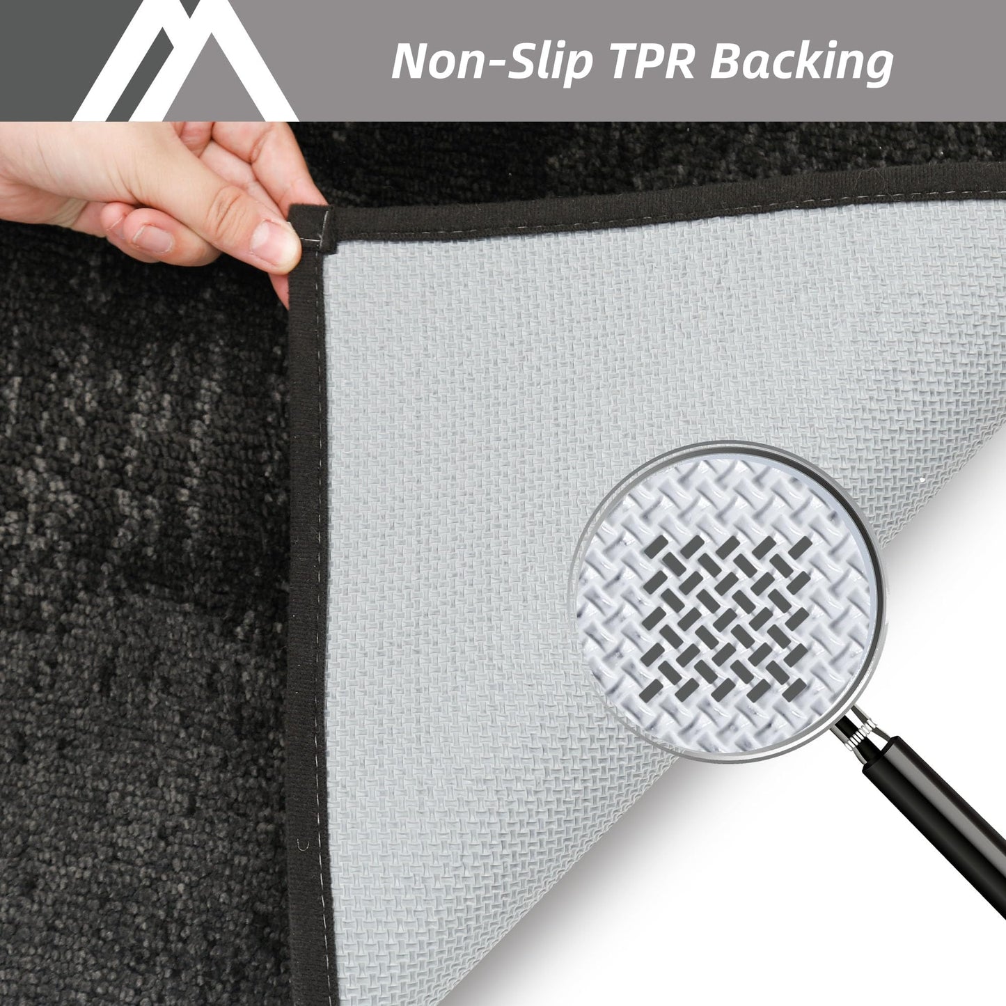 COSY HOMEER Entryway Rugs Doormat 24"x36", Non-Slip Absorbent Polyester, Washable Rugs for Front Door, Dirty Paws & High Traffic Areas, Dark Gray
