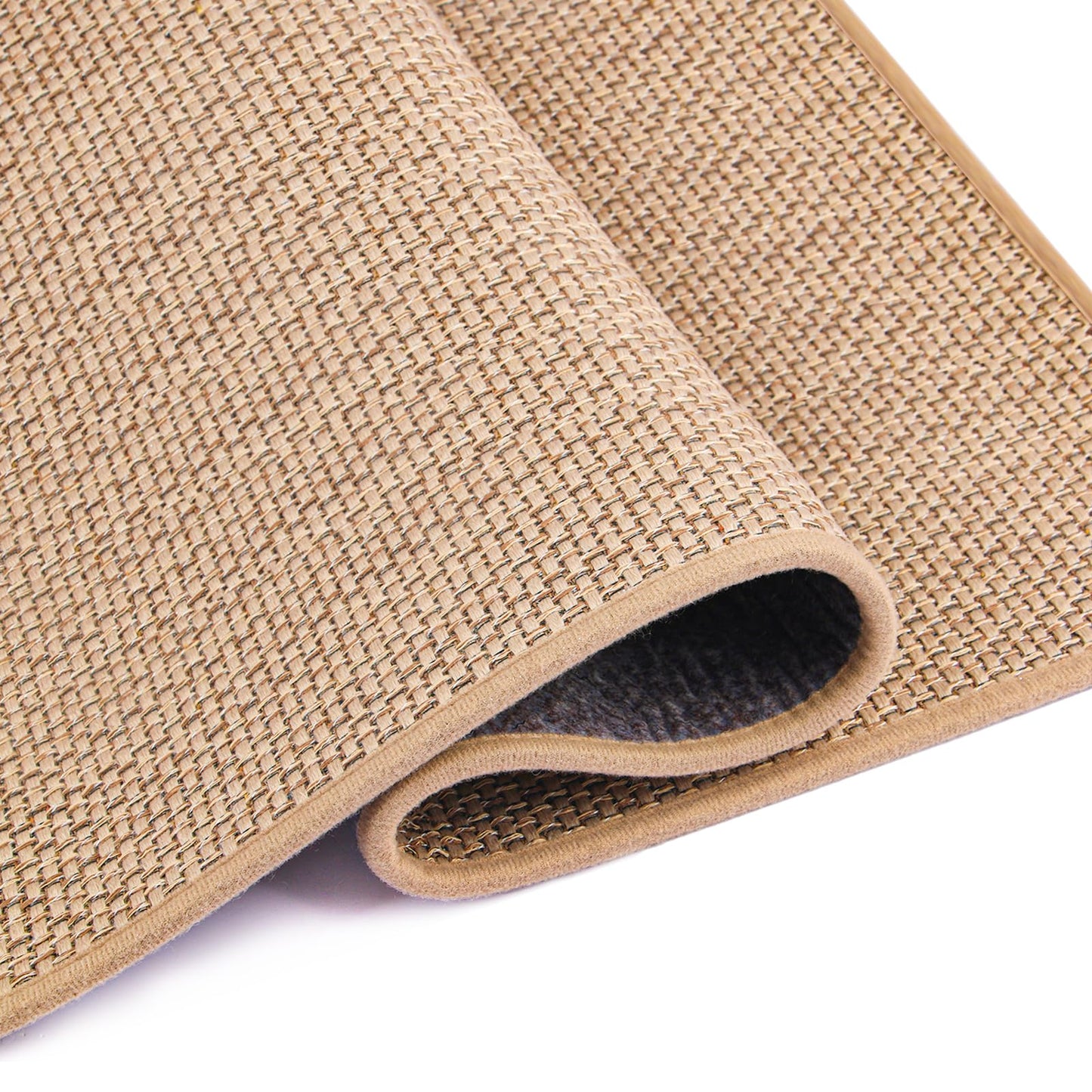 Stair Landing Rug for Wooden Steps, Stair Mats Non Slip Indoor with Self-Adhesive Stair Treads Landing Mat for Kids Elders and Pets(1Pcs, Beige, 31" * 31")