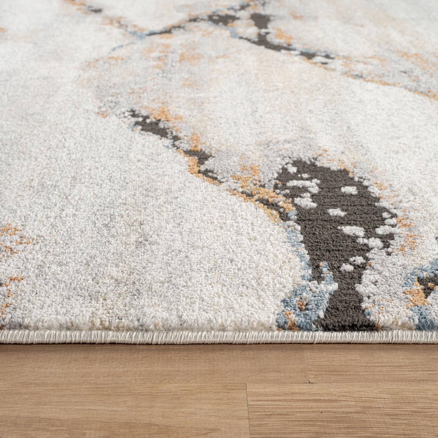 Rugshop Contemporary Gray Striated Area Rug Durable, Kid & Pet Friendly 7' 10" x 10' Ideal for Covering Large Floor Areas in Living Rooms, Master Bedrooms, or Lofts