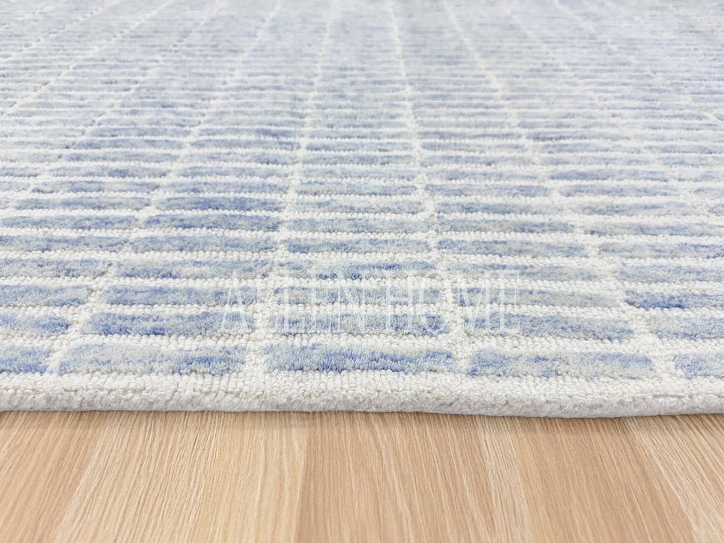 Allen Home Traditional Capitola Wool Area by Allen Home - Durable - 100% Wool, Hand Tufted - Living Room, Dining Room, Bedroom, and Entryway Area Rugs - 3’ x 5’ - Capitola Blue