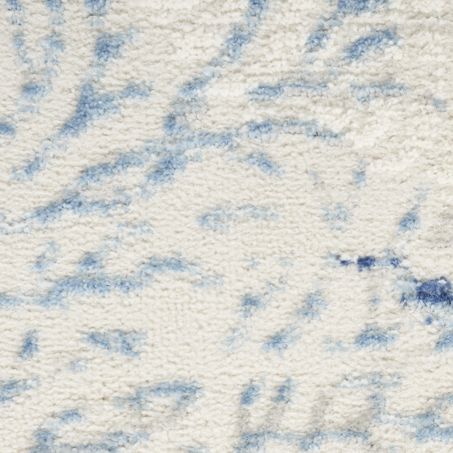 Nourison Home Pompeii Ivory Grey Blue 2'3" x 7'6" Area Rug - Easy Clean, Non Shedding, Bed Room, Living Room, Dining Room, Kitchen (8' Runner)