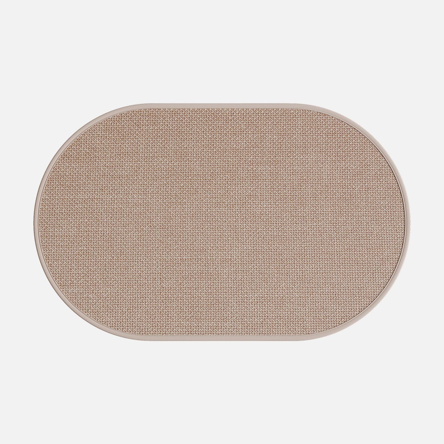 Eunoia Oval Bathroom Rugs 16x24 Inch, Bath Mat Non Slip Washable,Quick Absorption & Durable, Soft Shag Bath Mats for Bathroom Floor, Tub and Shower, Light Brown