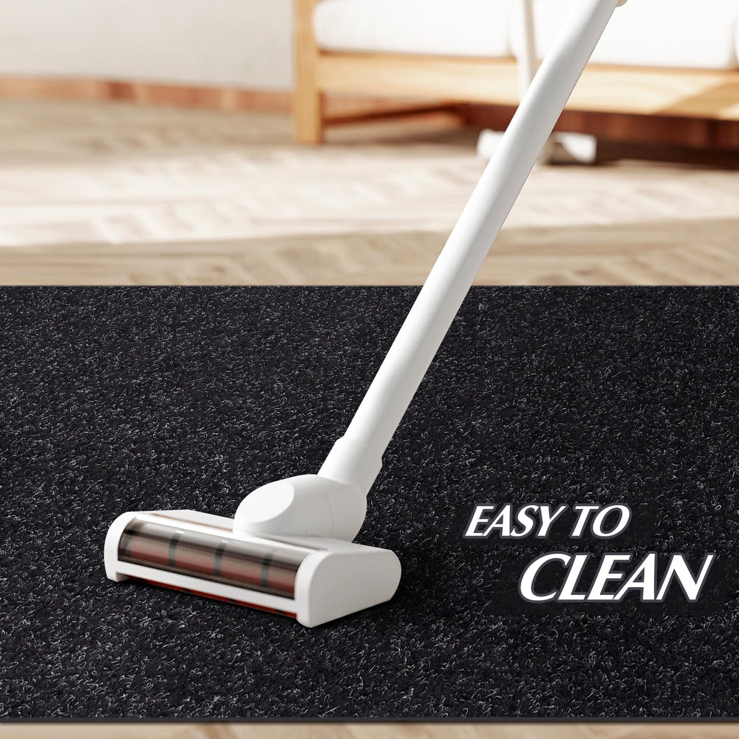 Morefany Outdoor/Indoor 2ft x 6ft Runner Rug, Hallway Custom Sizes Non-Slip Rubber Backing Area Runner Rugs Waterproof Carpet Rugs for Kitchen Entryway Balcony Garage Stair Laundry