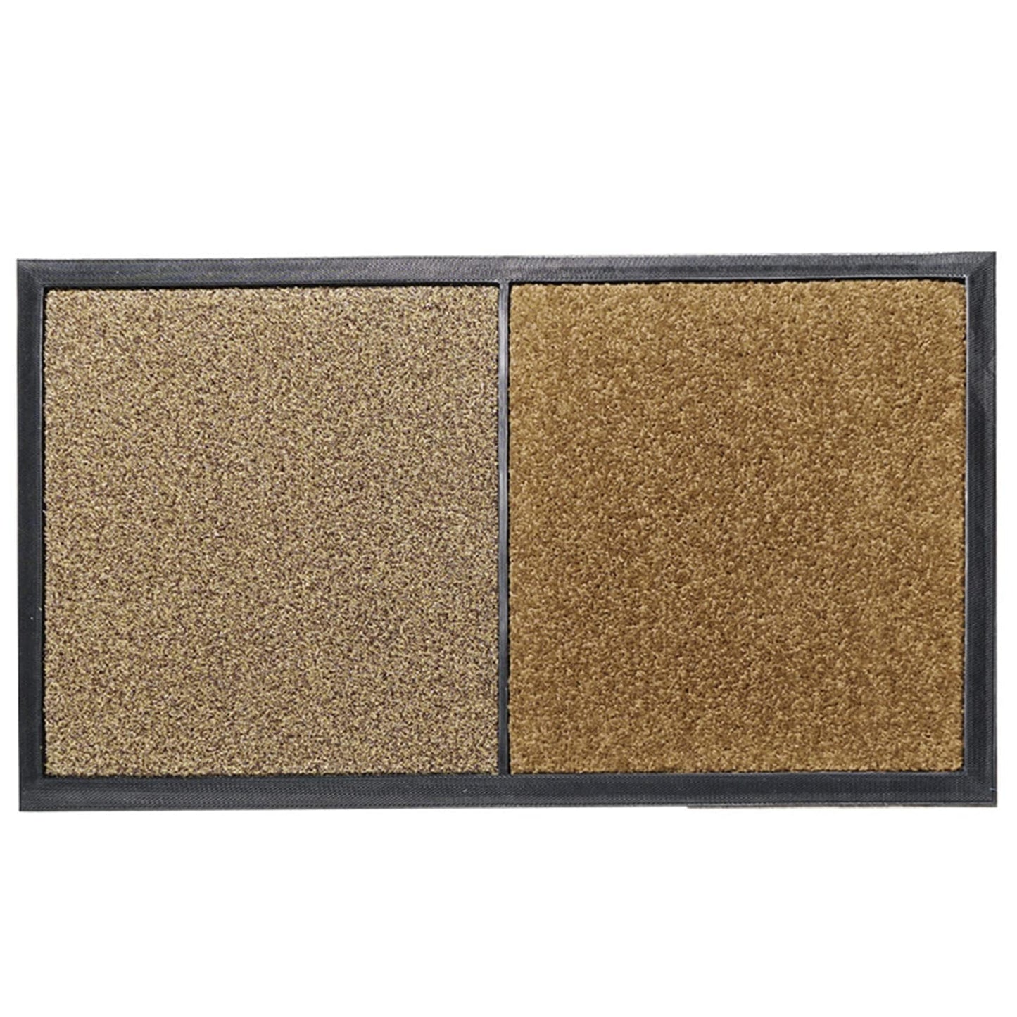 2 in 1 Disinfecting Sanitizing Floor Entrance Doormats, Wet Dry Shoe Mat, Disinfection Entry Rug Shoe Sanitizer, Indoor Outdoor Rug, Shoe Sole Cleaning Mat (Brown - 17x31 inch)