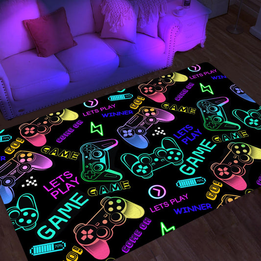 Gaming Area Rugs for Boys Cool Gamer Rugs Teens Large Video Games Carpets for Bedroom Game Console Decorative Floor Mats for Playroom 60" x 39"